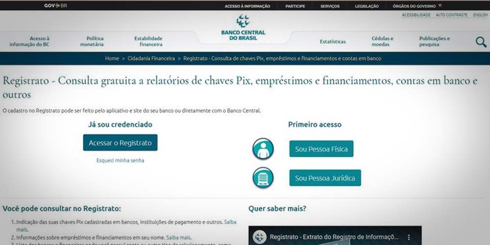 Registrato Banco Central: O que é e tutorial de cadastro e consulta